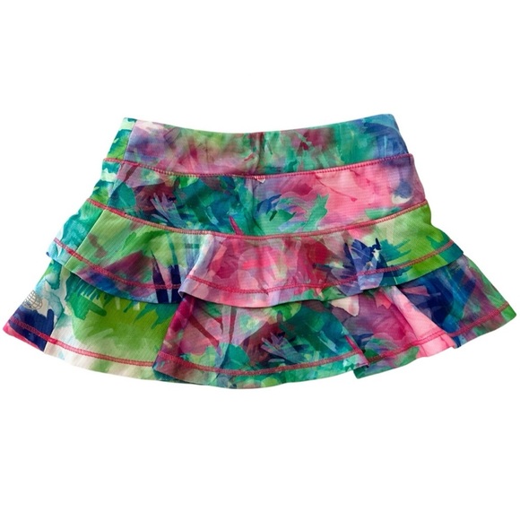 VERY Pretty Reel Legends Multicolor Tiered Ruffle Skort - Girls 2T (Like New) - Picture 2 of 7